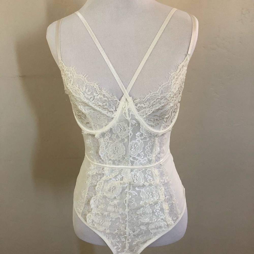 White lace bodysuit/lingerie